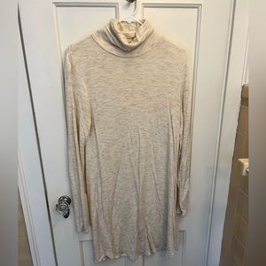 Heather Cream Turtleneck Dress